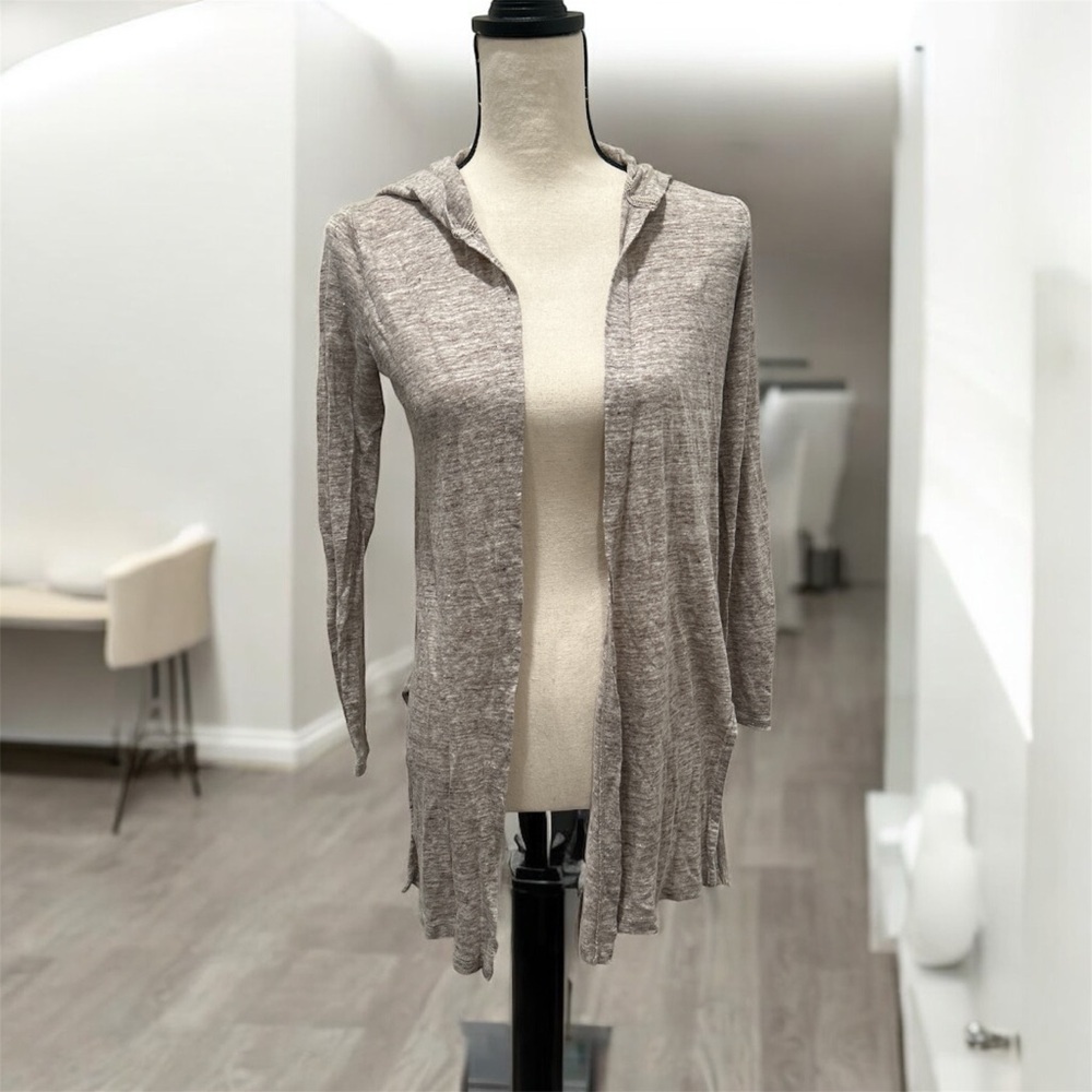 Cynthia Rowley Hooded open front Cardigan - Light Brown